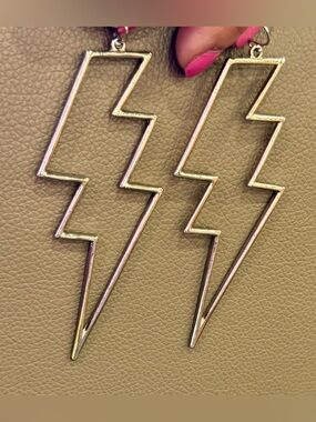 ⚡Silver Lightning Bolt Drop Earrings ⚡